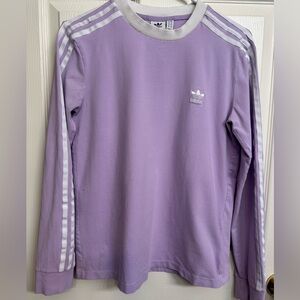 Adidas Lavender Cotton Blend Sweatshirt | Soft Stretch | Size M